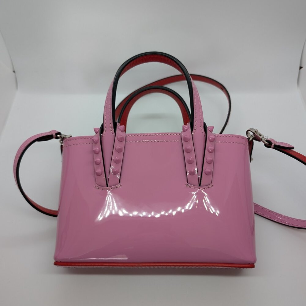 Baby pink patent Christian Louboutin mini Cabata bag - Picture 2 of 6